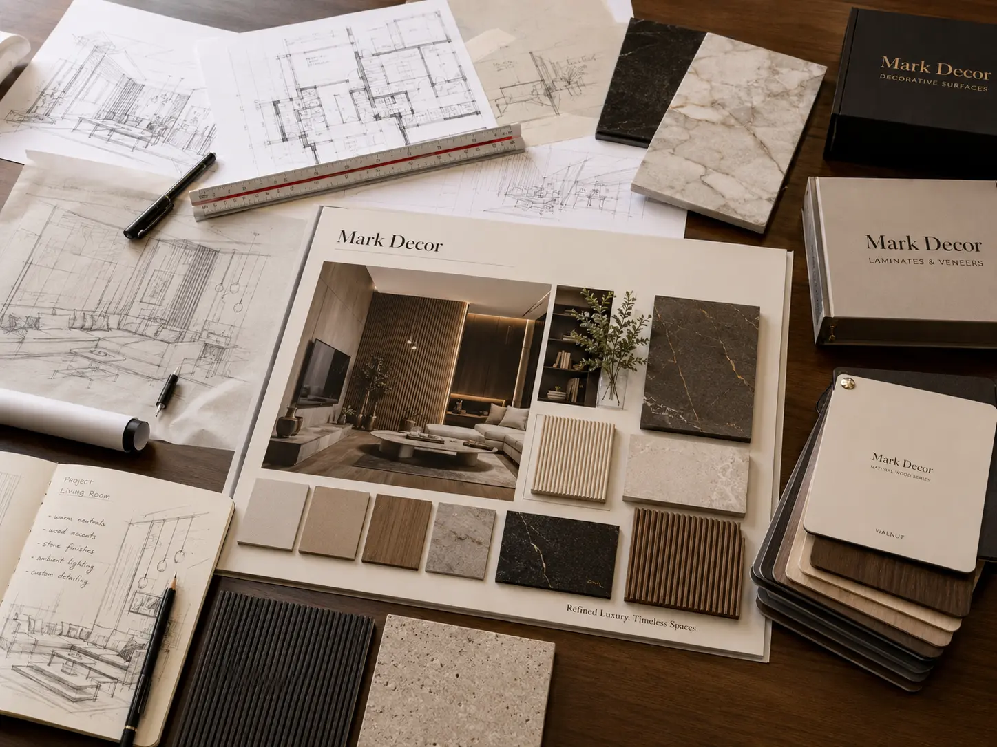 Mark Decor architect and designer material moodboard